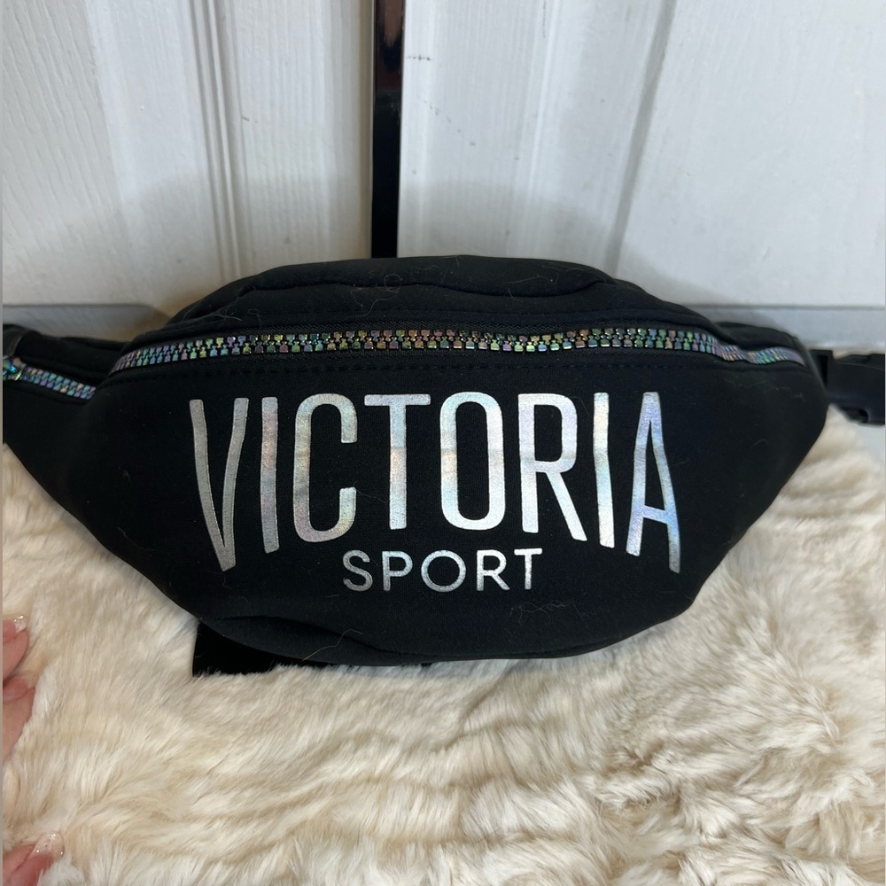 VICTORIA SECRET SPORT BLACK LOGO WAIST PACK